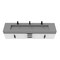 Castello Usa Nile 84-inch White Vanity Set with Gray Top and Black Handles CB-MC-84W-BL-2053-GR - alternate 7
